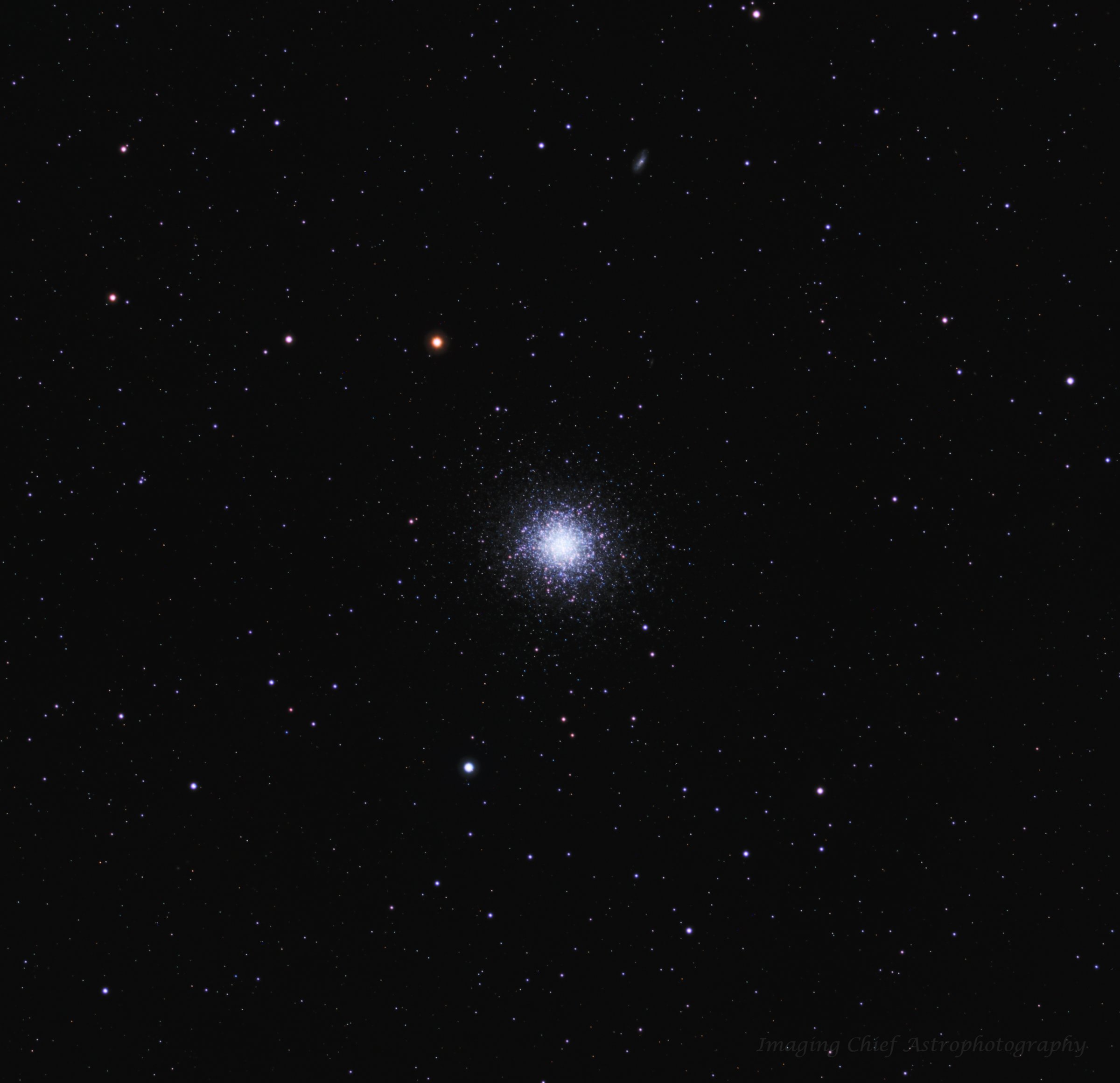 Messier 13 Hercules Globular cluster in LRGB with the William Optics GT81 and the ASI533MM captured at the Willow Oak, FL backyard observatory | Equipment: William Optics GT81 WIFD, ZWO AM5, ASI533MM, LRGB 120s 91/30/30/30